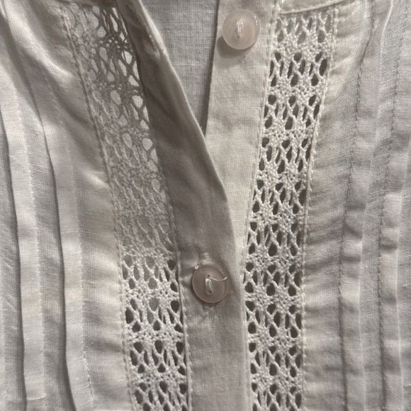 White Women's Cotton Lace Maxi Dress - Picture 5 of 10